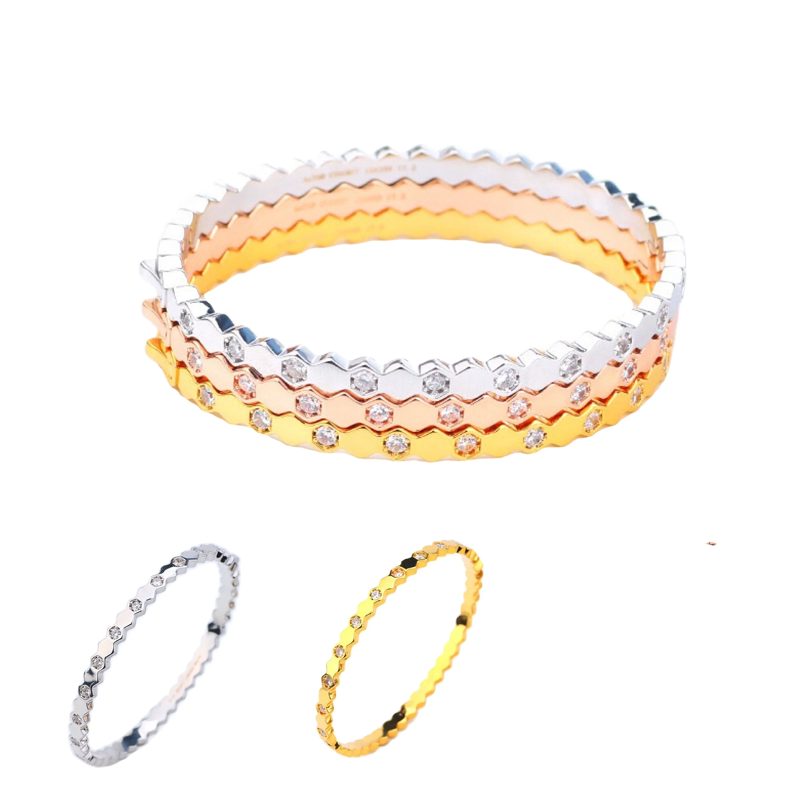 

Latest Designs Chunky Custom Logo Sterling Stone Chain Thick Gold Rhodium Plated Big Wrist Bangle pand ora bracelet 925 sterling