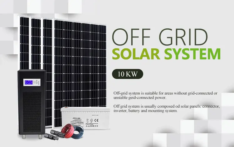 10kw 390W Off Grid Solar PV Panel Anodized Roof Mounting
