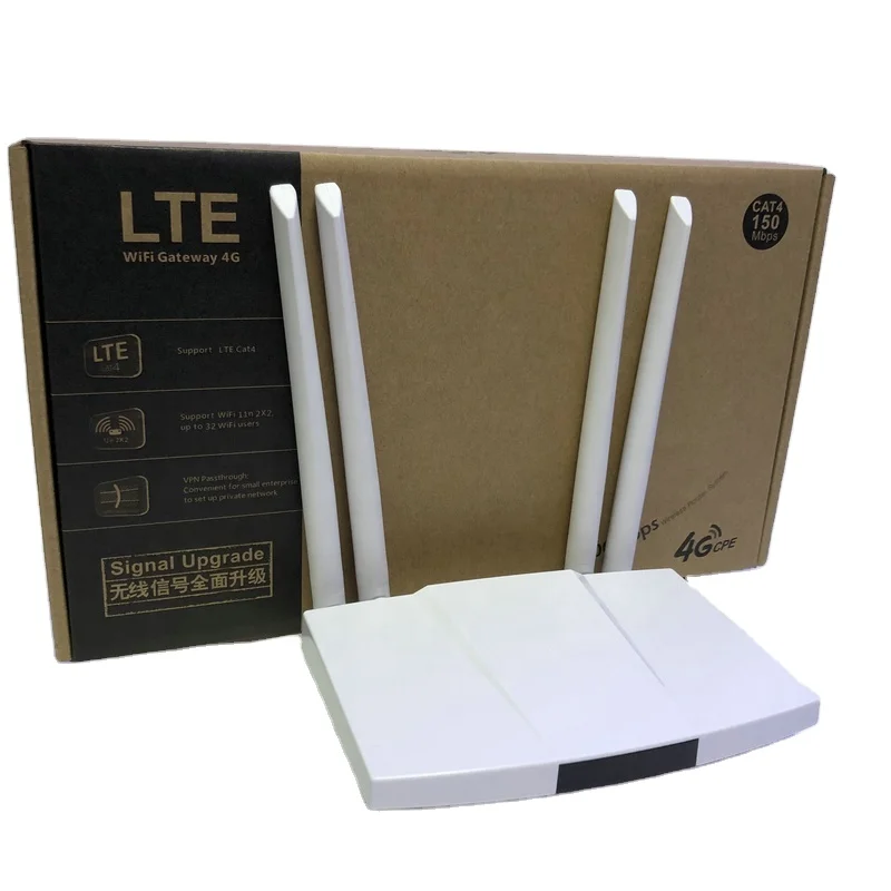 

4G Router plus external antenna Cat4 150Mbps FDD/TDD 4G LTE CPE Router