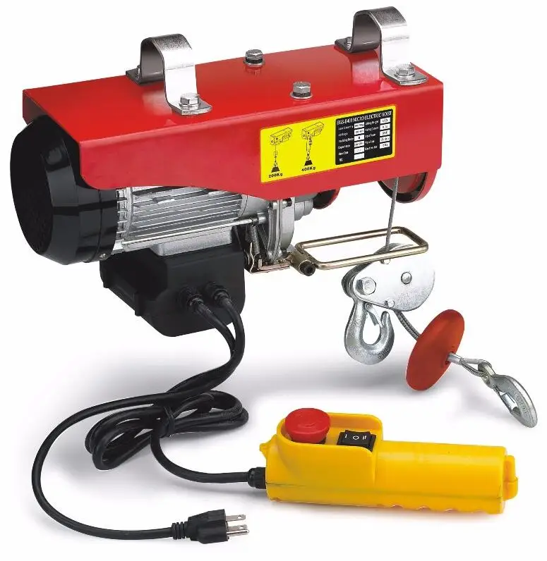 
Chinese promotional 200kg 220V 230V Wire Rope small Electric Hoist Lifting Winch 