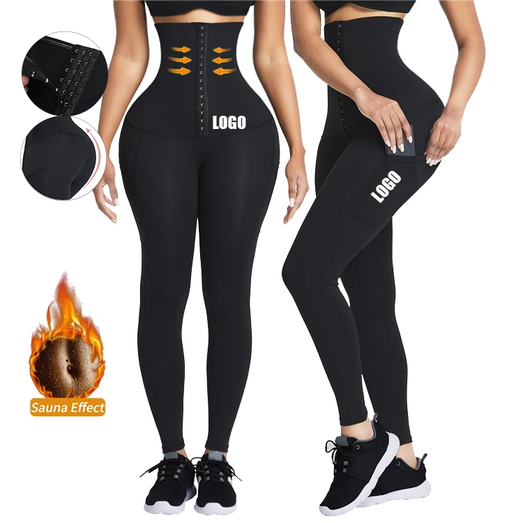 

WAISTDEAR HEXIN In Stock Plus Size Waist Trainer Leggings Tummy Control High Waisted Workout Leggings Fitness Pants Waist Trainer Belts