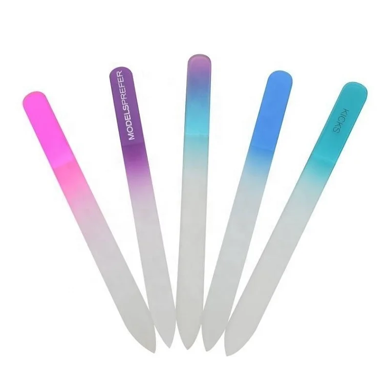 

Amazon Hot Selling High Quality Gradient Colour Nano Glass Nail File Portable Color Manicure Polishing Strip Frosting Rub Tool, According to options