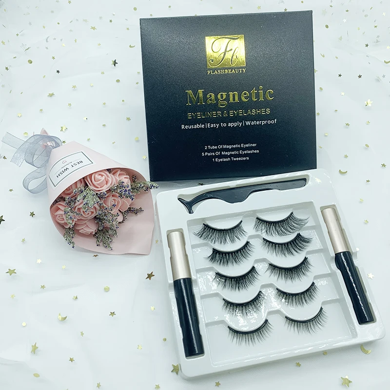 

Soft Magnet Wispie Color 8D Clicks Reusable 25Mm 6 10 Magnetic Human Hair Mink false eyelash 5 Pair 3D Magnetic Eyelashes