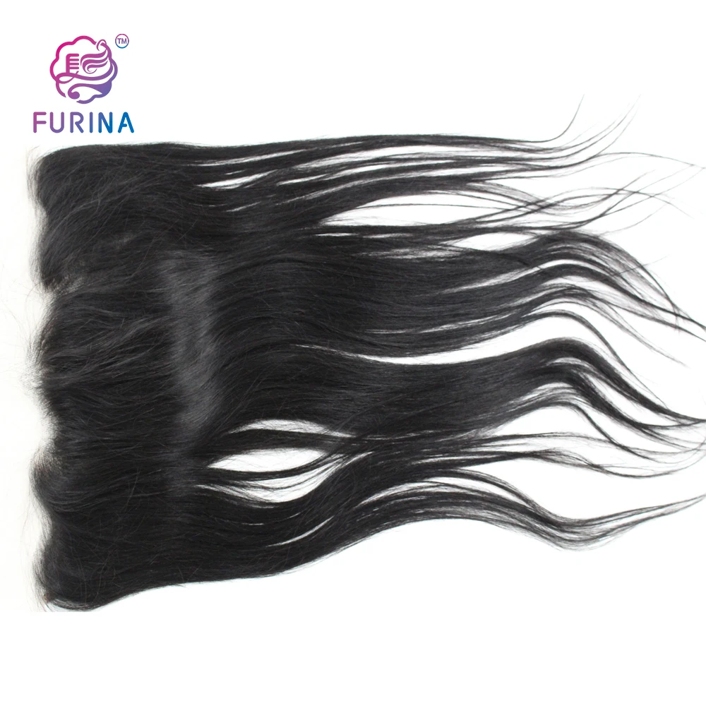 

Wholesale 10A Top Grade Pre Plucked Lace Frontal Cuticle Aligned 13*4 Raw Brazilian Hair Frontal, Natural color 1b#
