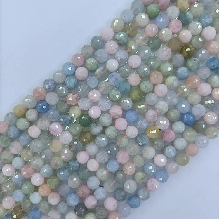 

Gemstone Morganite Beads Bulk Natural 6/8/10mm Round Loose Gemstone Beads Strands