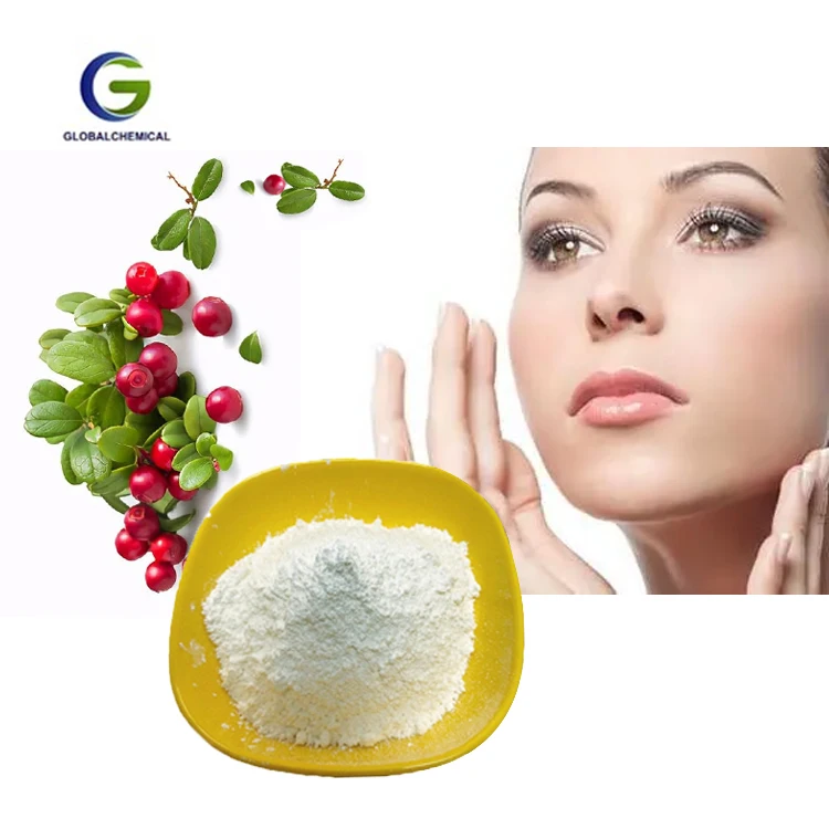 

Cosmetic grade alpha-arbutin 100% Pure bearberry extract skin whitening alpha arbutin powder