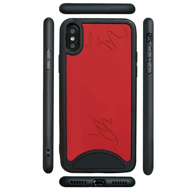 

New Matte Black and red color Luxury Brand Slim Cell Phone Case For Iphone 11 XS MAX 7 8 Plus