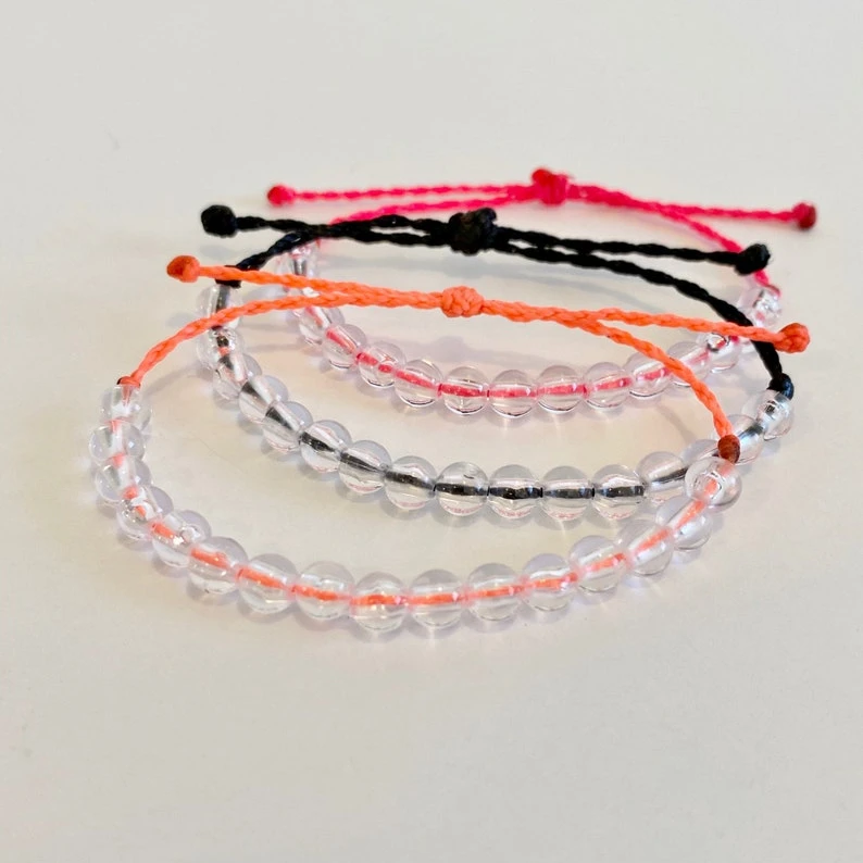 

Dropshipping Muitilcolors 4 beach ocean bracelet clear crystal bead Waterproof Adjustable string bracelet for Women men, 19 colors