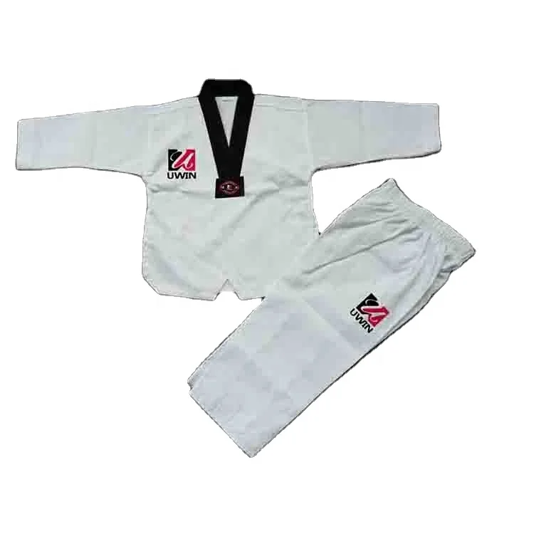 

Top Quality Lightweight Pure Cotton Material Martial Arts taekwondo wears, White,black,red,blue