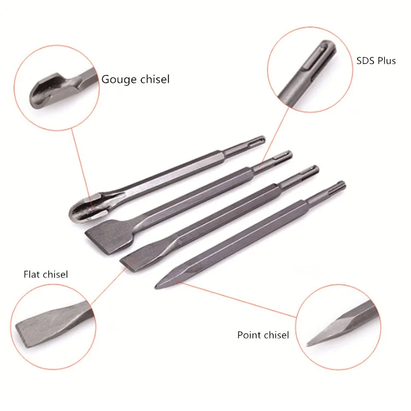 Sds Plus Point Flat Chisel Cylinder Shank/round Body Sds Plus Chisel Hex Body Buy Sds Plus