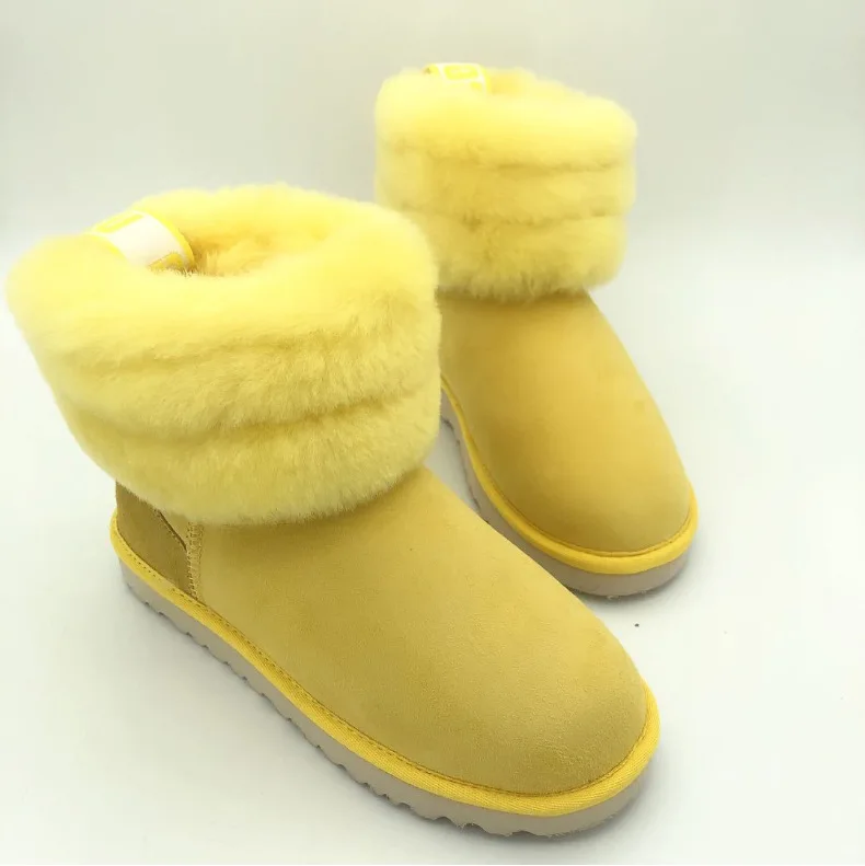 

Factory Direct Wholesale Winter Warm Sheepskin Fur Boots Waterproof Furry Snow Boots For Women Snow Boots, Pic