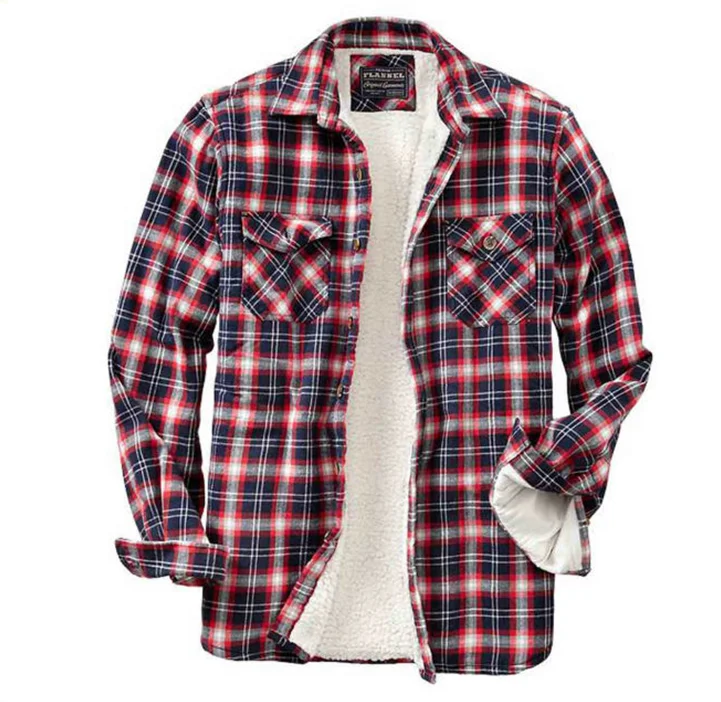 Custom Flannel Sherpa Lined Mens Shirt Casual Full Sleeves Plus Size Shirts Camisas Buy Mens