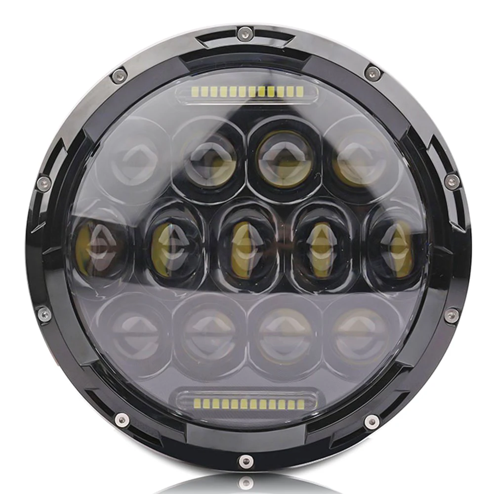High intensity 75w 6375lm 7inch IP67 6000k led headlight for automotive