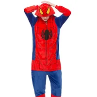 

wholesale adult pajamas sexy custom adult 3D Spiderman kigurumi flannel women pajamas kigurumi onesie pajamas