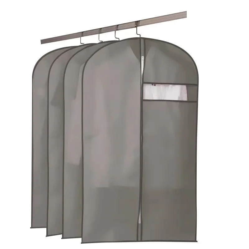 

Cheap wholesale promotional custom material luxury man suit cover bag non woven garment bags PVC pocket, Customized