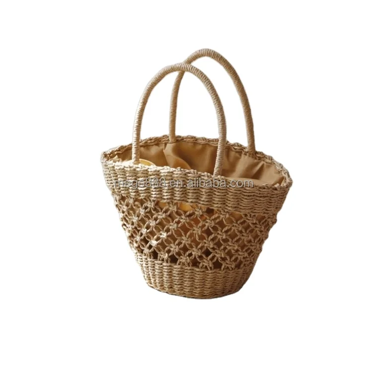 

Summer mini fashion beach bucket bag all-match women straw weave clutch handbag, Customizable