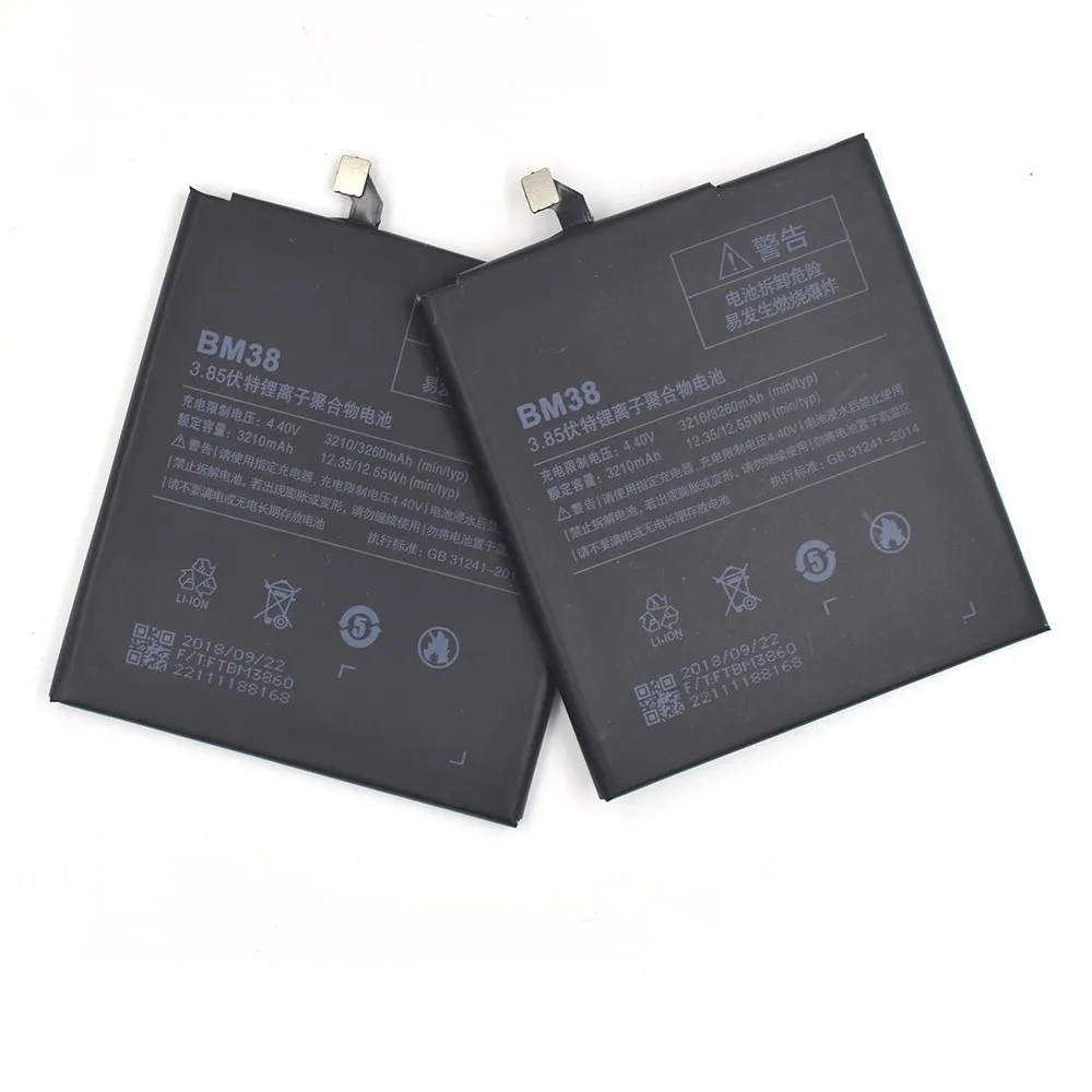 

phone batteries 3260mah for mobile phones BM38 for Xiaomi 4S battery mi note 4 battery