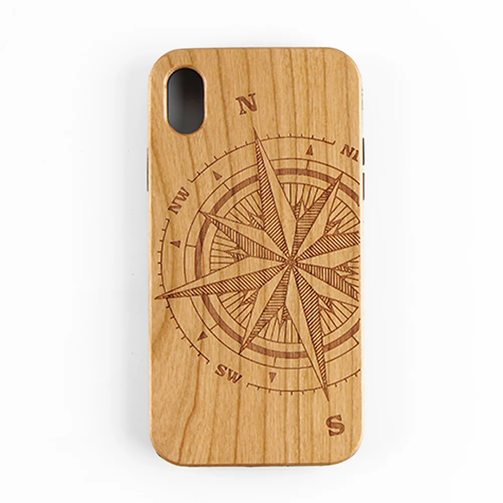 

2020 Custom Classical Design Protective Real Cherry Wood TPU Phone Case for iPhone 11 pro max