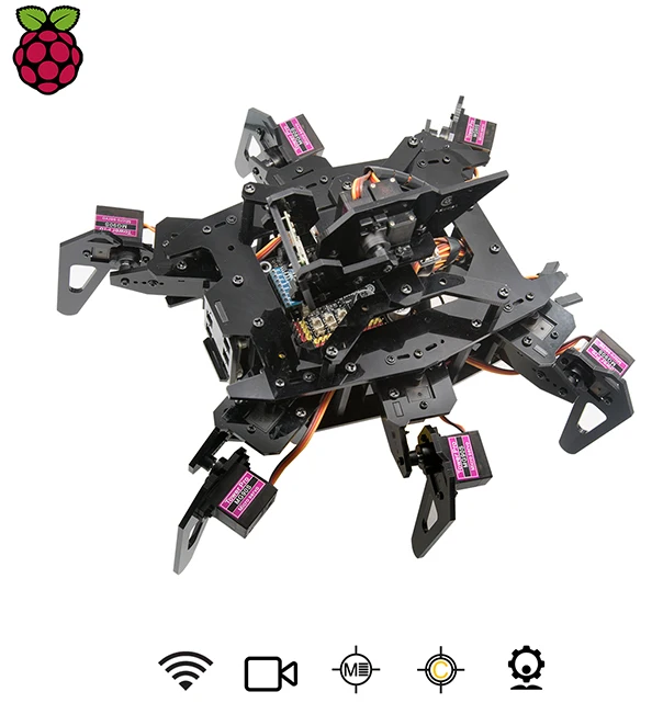 

STEAM Free Shipping USA Hot Sell Adeept RaspClaws Hexapod Spider Robot Kit