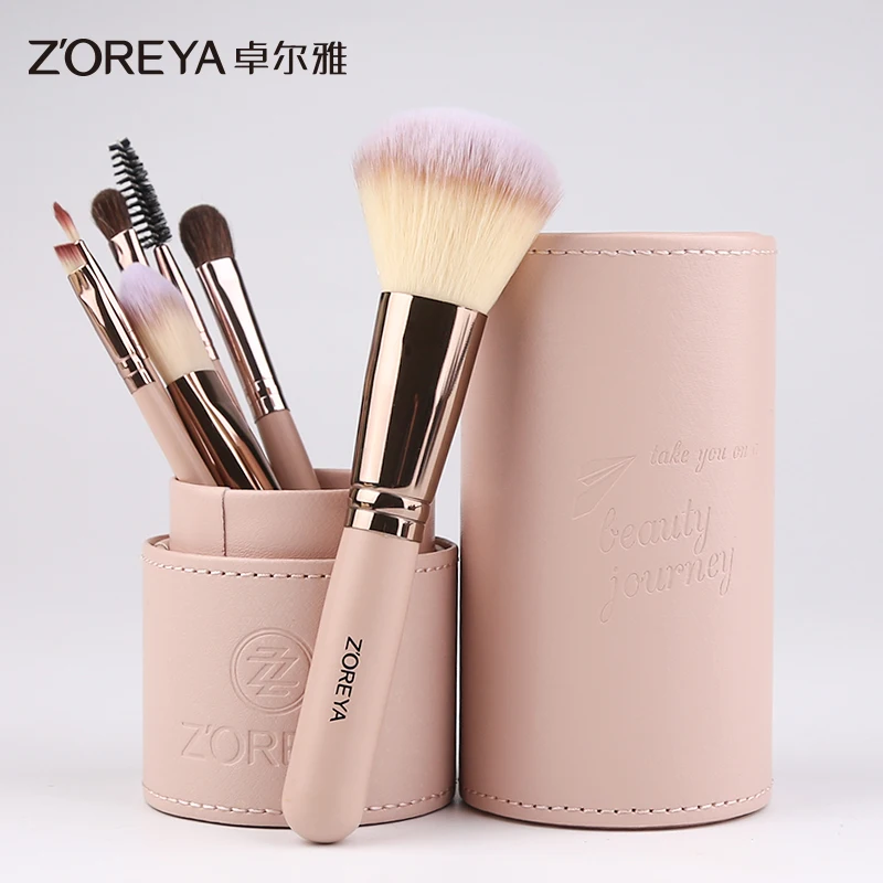 

ZOREYA 7 Make Up Brush Set Portable Beginner Novice Bucket Brush Full Set Of Brush Beauty Tools