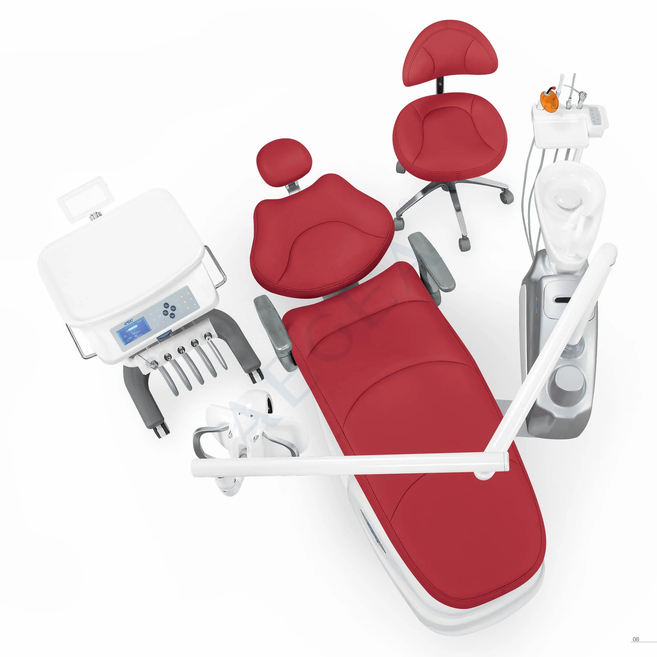 k-808 q7c 多功能脚踏陶瓷手推车牙科椅子单元