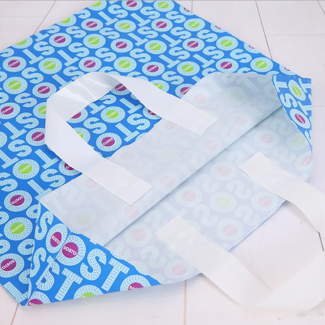 
Made In China Top Handle Plastic Pe Reusable Tote Recycle Shopping Bag 