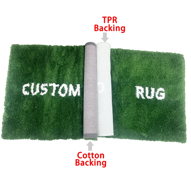 Customized Cute Shapes Carpets and Rugs Handmade Tufted 3D Luxury Green Forest Mat Carpet Tiles Moss Rug Kitchen Carpets