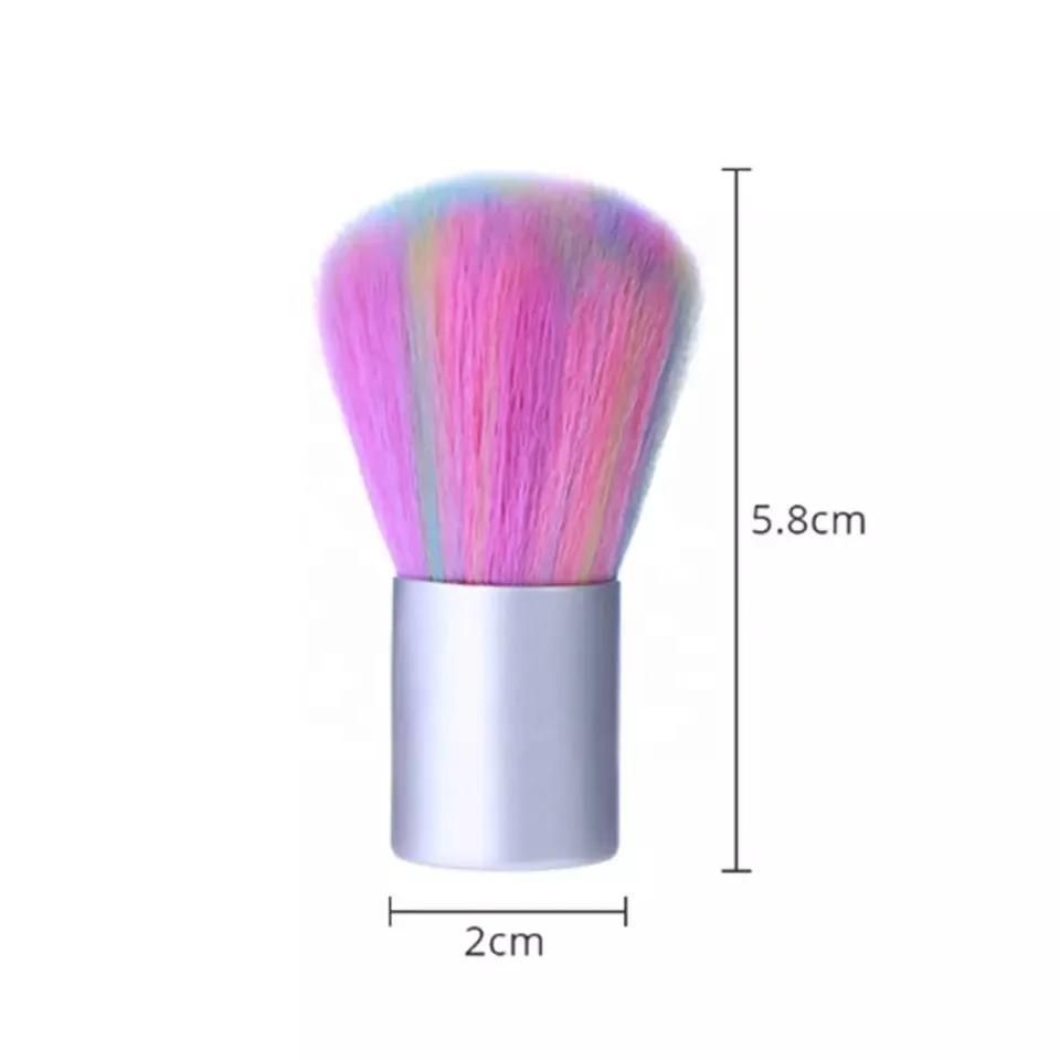 

Colorful Soft Nail Cleaning Brush High-end short handle makeup rainbow mini nail brush cleaning brush, Picture
