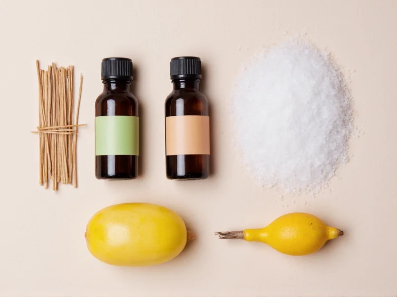 Sensory bottle materials arranged neatly