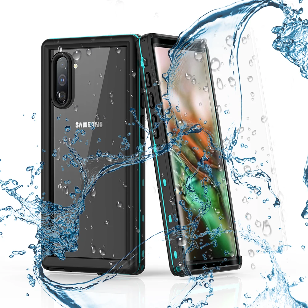 

Case for Samsung-Note10 Full Body Protection Cover PC+TPU Rugged Bumper Underwater Shellbox high quality See through waterproof