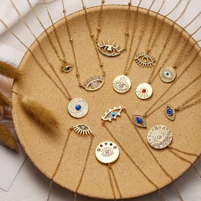 

European and American Style Necklace Punk Style Necklace Fashion Eye Necklace