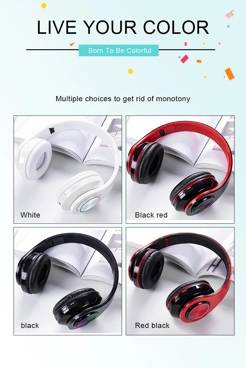 Headphone Gamer Gaming Headset Ear Headphone With Mic Stereo Bass Led