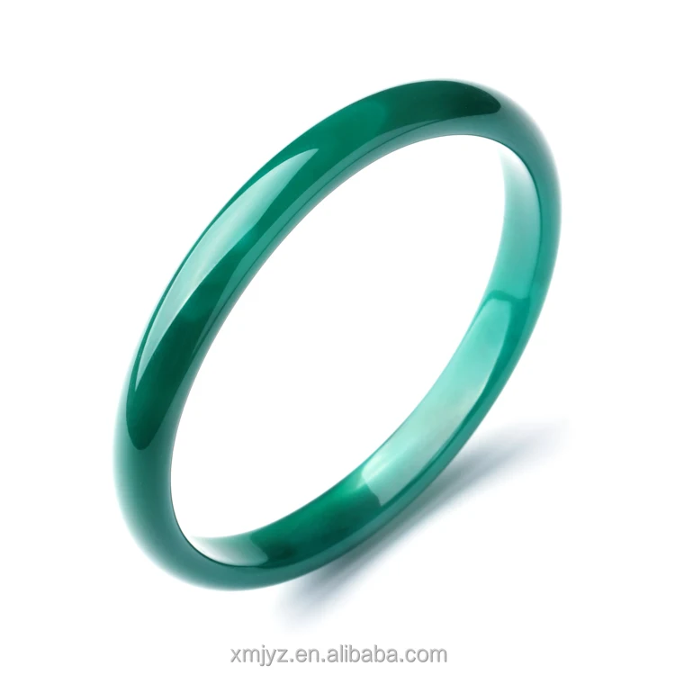 

Certified Wholesale Fashion Ice Kind Of Light Green Agate Thin Strip Bracelet Green Chalcedony Bracelet Jade Bracelet