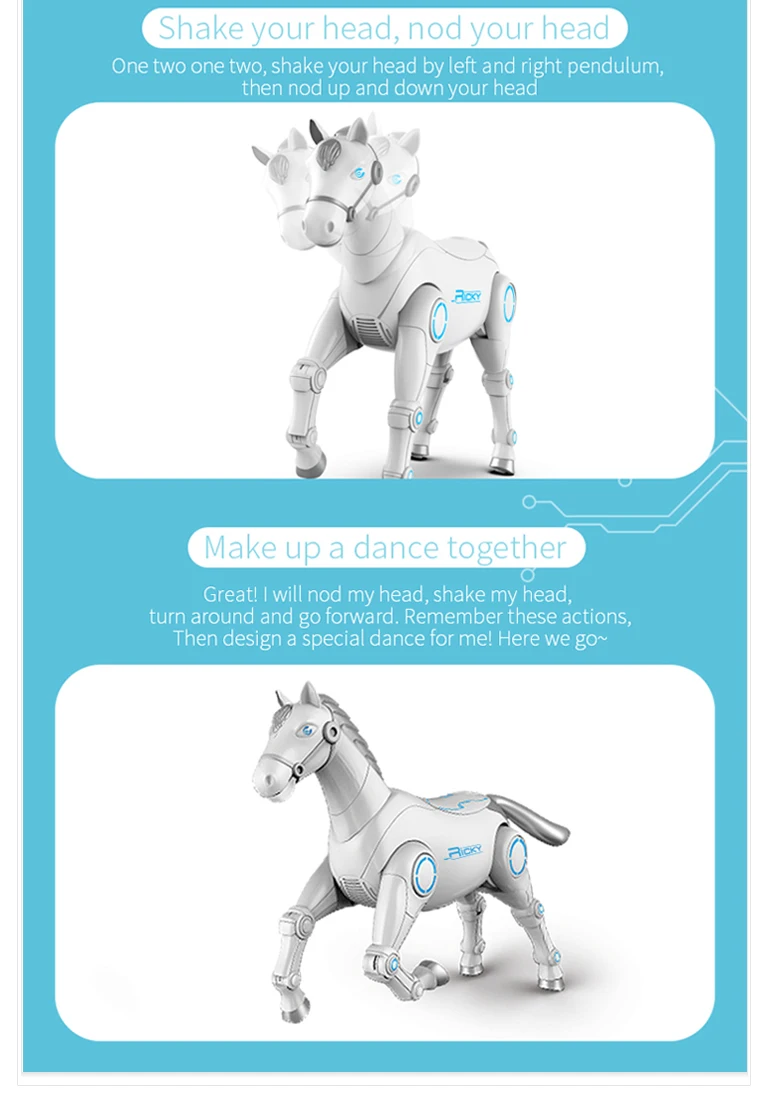 Interactive Walking Infrared Robot Rc Animals Toy Remote Control Horse
