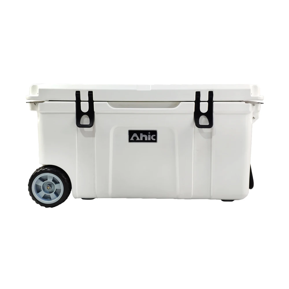 

75L White Color Large Capacity Rotomolded Plastic Ahic Wheeled Cooler Customized Color for Outdoor Actives