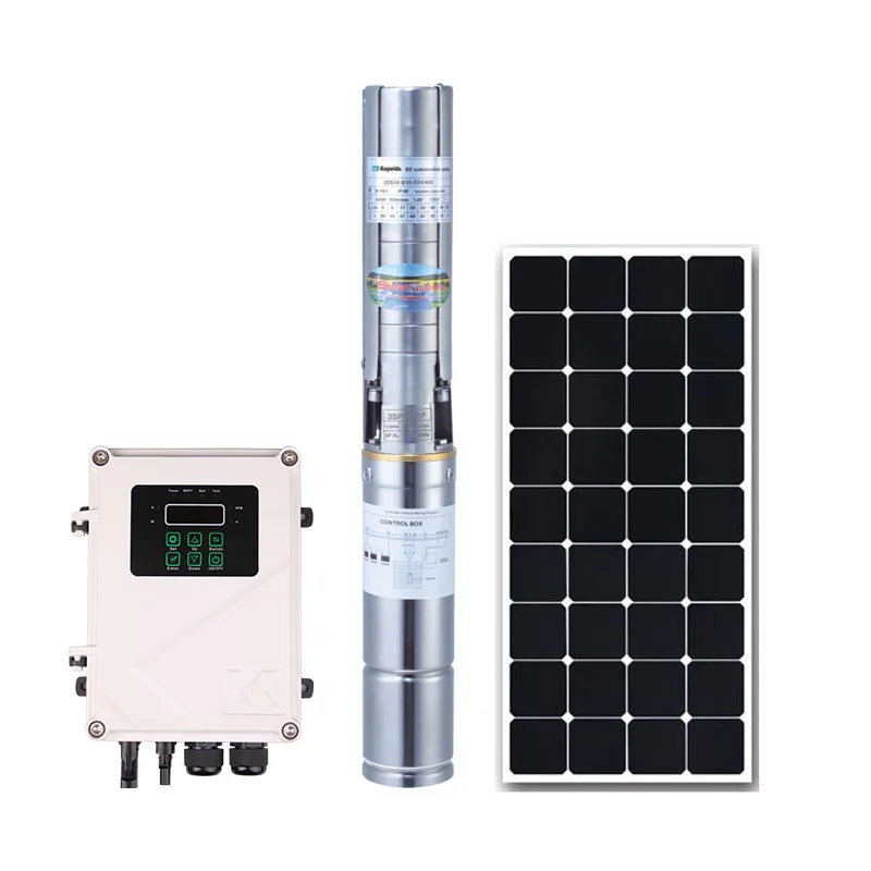 

Kepeida 3DSS5/140-D110/1500 3inch 110V 5m3/h 140meter Complete Kit Solar Power Submersible Pump For Agriculture Irrigation