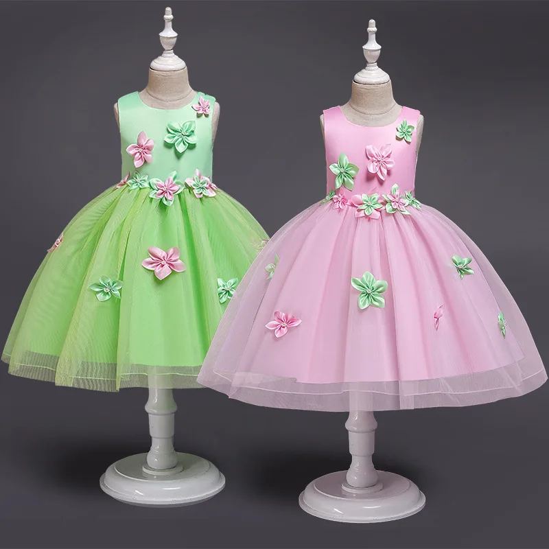 green colour frock design