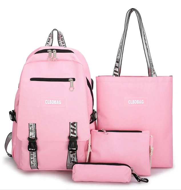 

Hot Sale Fashion Schoolbag 4 Set Leisure Canvas School Backpacks for Teen Girls,school Backpack Bag Set 1pc/poly Bag Cartoon