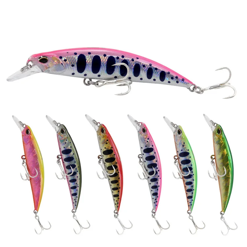 

Jetshark Wholesale 80MM/12G 6 Colors Long cast bait Simulation Sinking minnow hard bait Minnow Fishing Lures