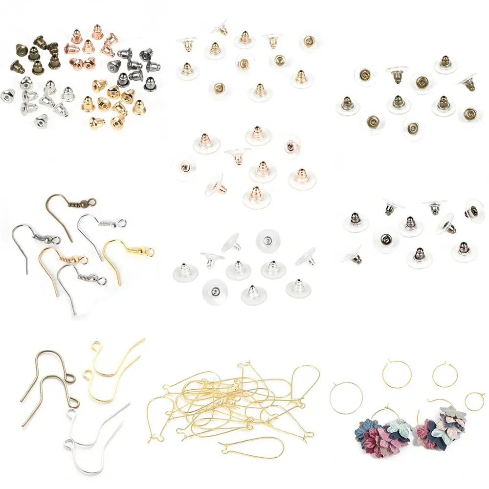
Free Shipping Multi colors Earring Hooks Stoppers Earrings Clasps Findings for DIY Earring Jewelry Making  (62409220889)