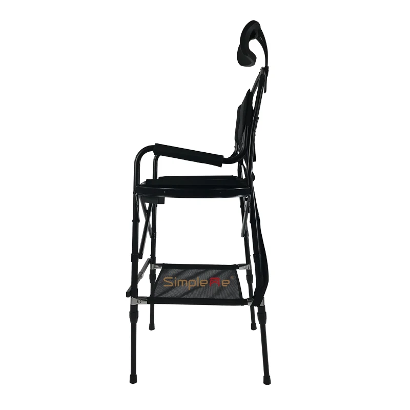 
New Portable Foldable Tall Director Adjustable Makeup Artist Chair With Headrest 