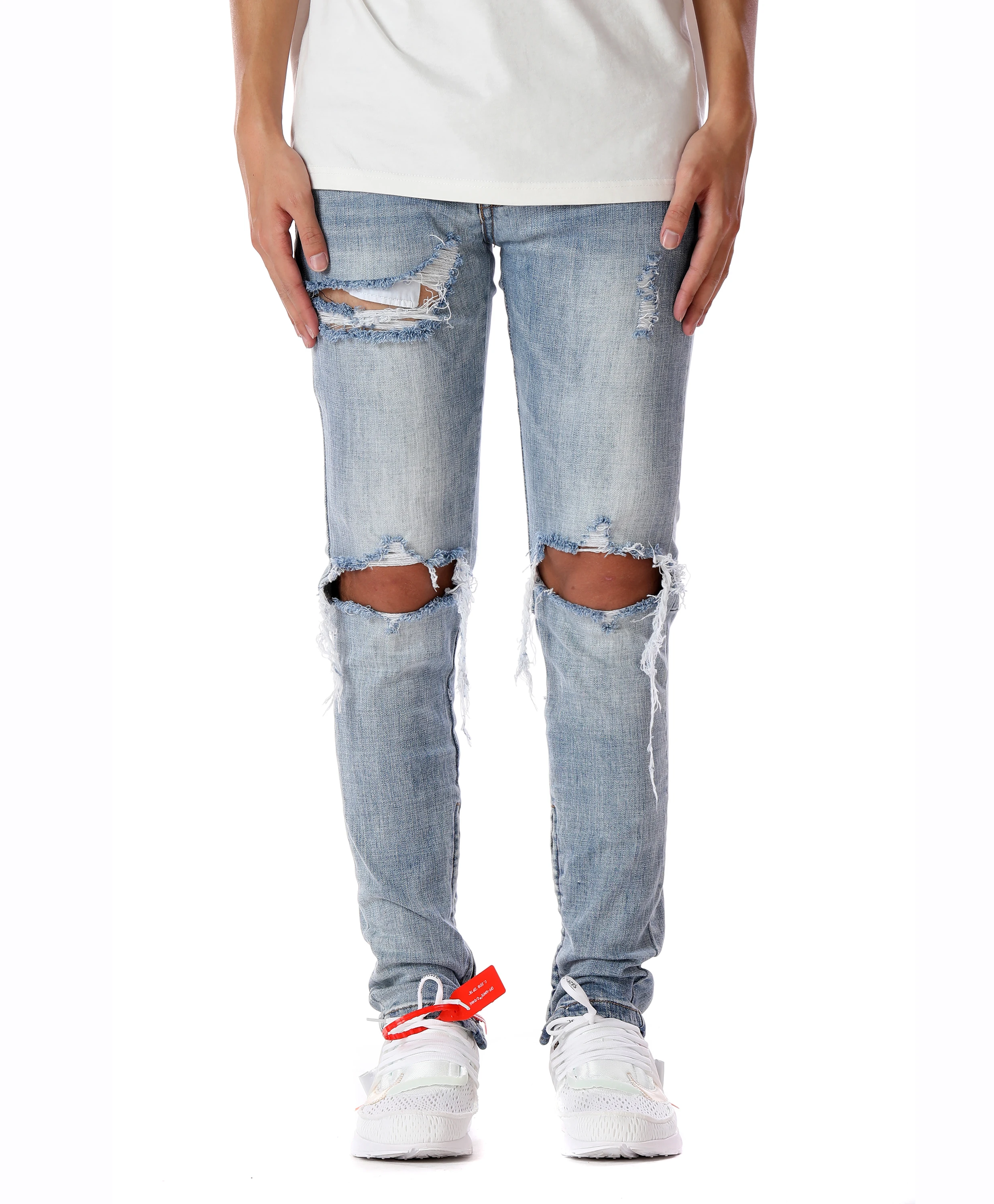 

OEM denim designer men skinny ripped biker jeans