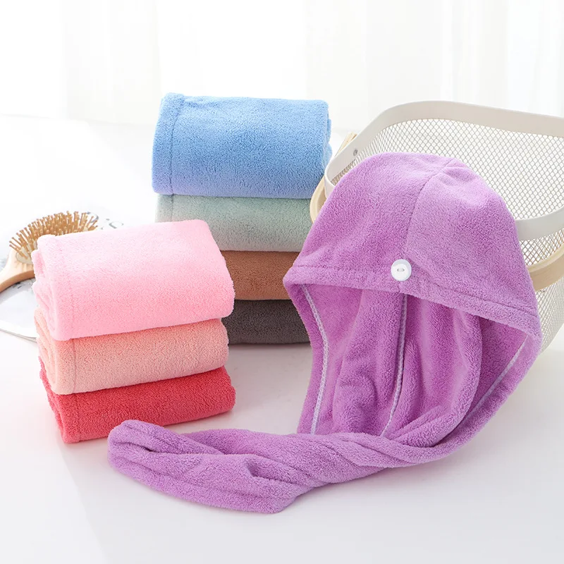 

Factory wholesale absorption wrap rapid drying hair towel for women, Red,blue,pink