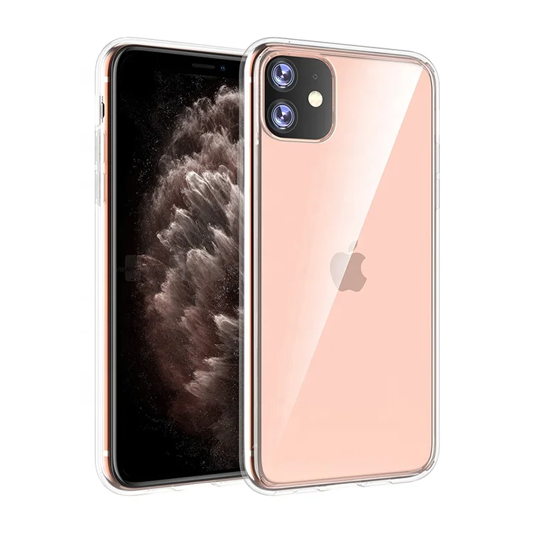 

Acrylic Clear Crystal Case Transparent TPU Lens Protection Acrylic Cell Phone Shell PhoneCase Cover For iPhone 12 11 Pro Max 8 7