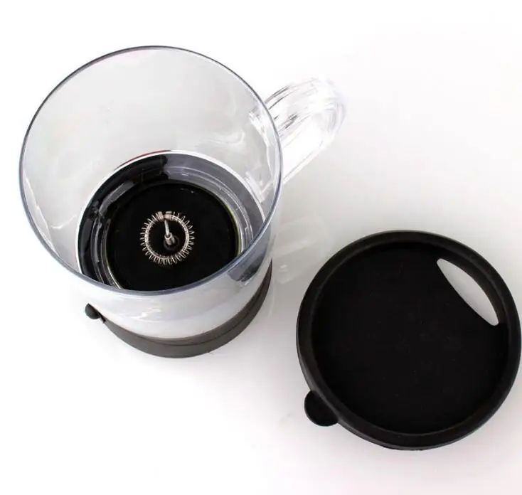 

DD459 Automatic Whisk Milk Frother Glass Bottle Mixer Stir Beater Portable Mug Coffee Stirrer, Black