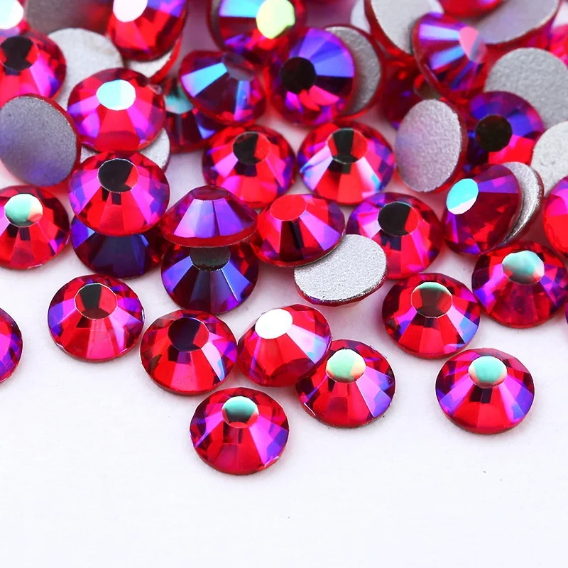 

SS3/SS5/SS8/SS10 Strass Rhinestones Lt Siam AB Non Hot Fix Flat Back Multi sizes Pixie Crystals For teeth