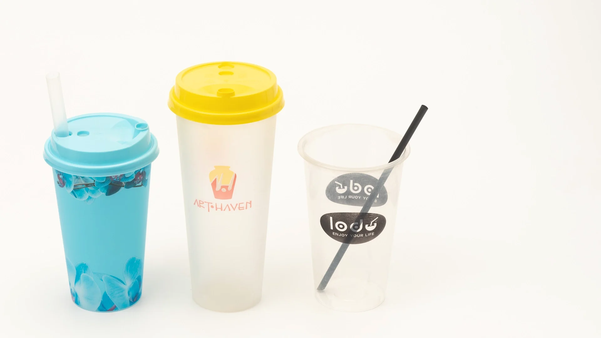 Bpa Free Coffee Drinking Cup Takeaway Clear Reusable Plastic Cup With