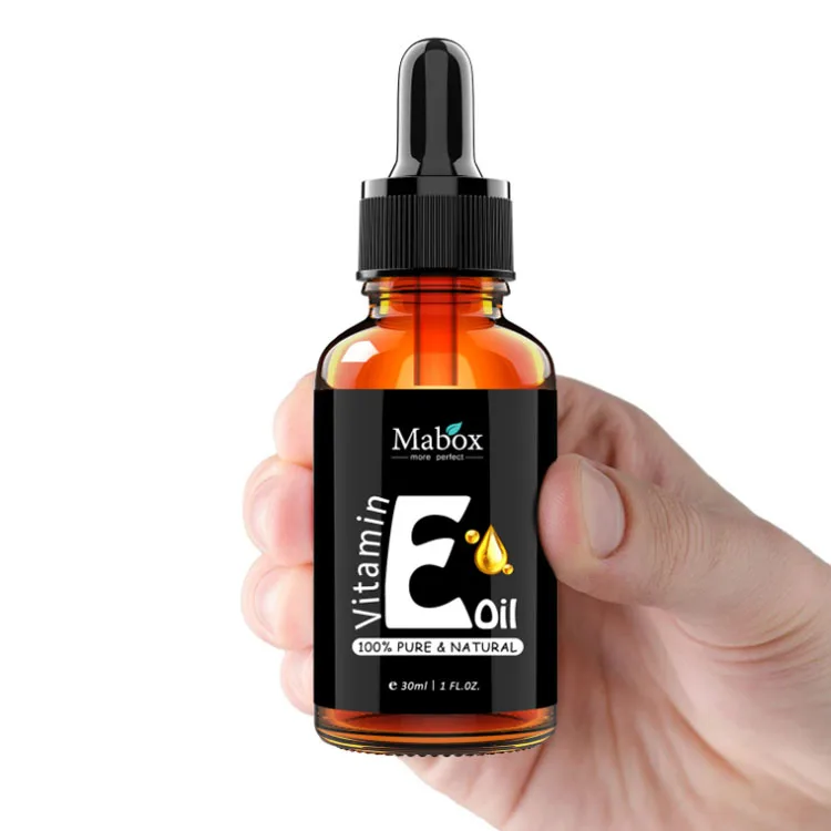 

Hot Selling Private Label Mabox Natural Organic Anti-aging 100% Pure Vitamin E Oil For Face, Transparent yellow