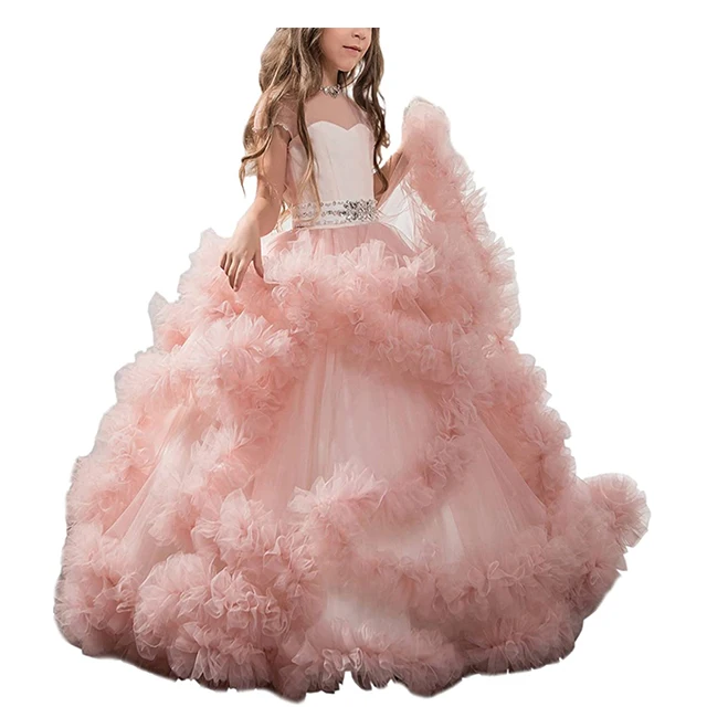 

Stunning V-Back Luxury Pageant Tulle Ball Gowns for Girls 2-12 Year Old