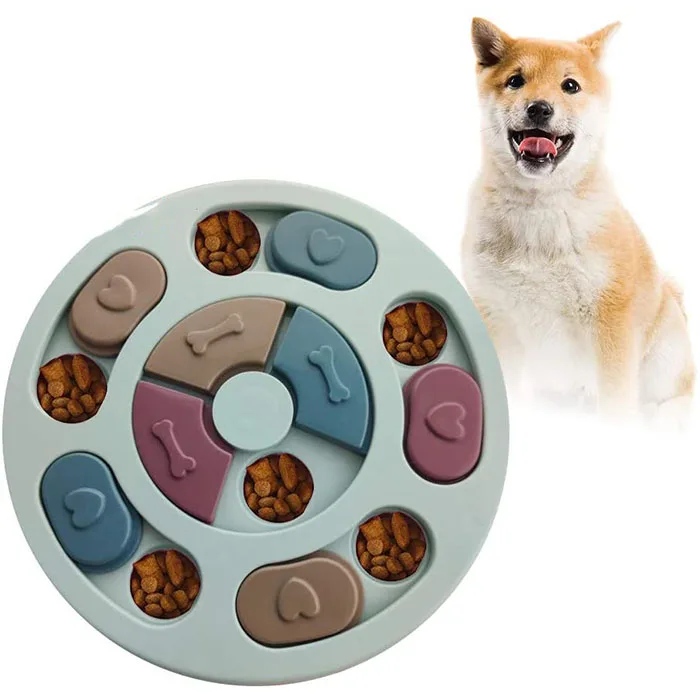 

Round Dog Puzzle Feeder Toy Durable Dog Interactive Toy Dog Brain Games Improving IQ Z574, Picture
